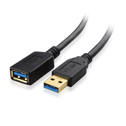 USB 3.0 Extension Cable Black Type A Male/Type A Female 3 Feet USB 3.0 Extension Cable Black Type A Male/Type A Female 3 Feet